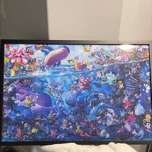 Pokemon Ocean Themed Puzzles 🧩-1000 pcs Completed and Framed 31inch X 21inch